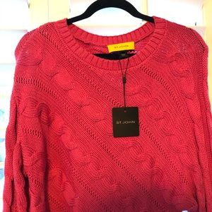 ST.JOHN pink sweater